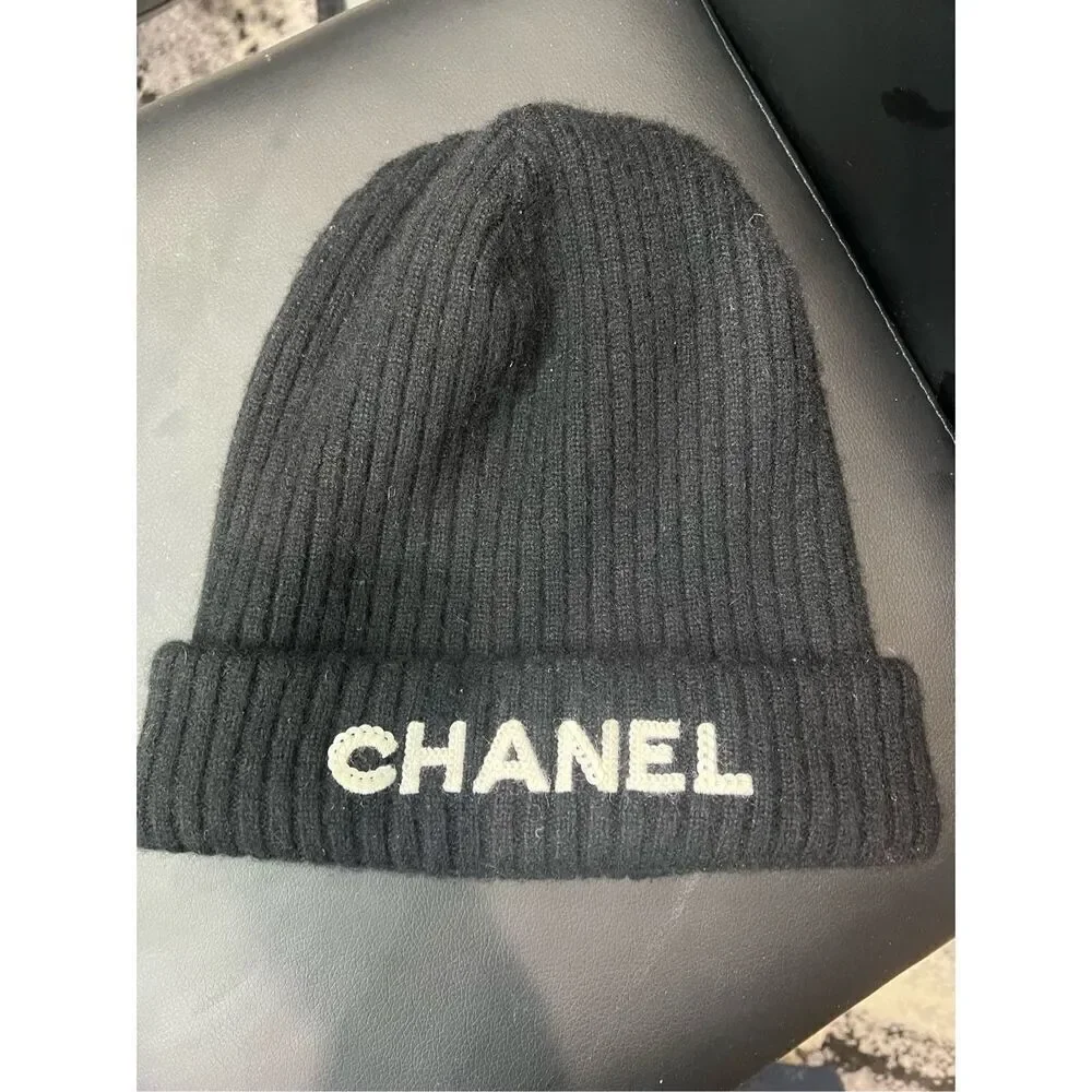 Chanel black beanie